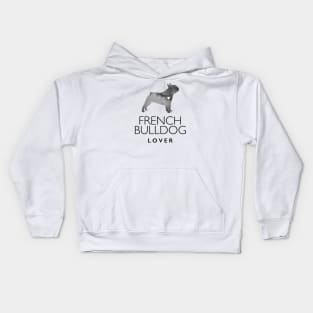 French Bull Dog Lover Gift - Ink Effect Silhouette Kids Hoodie